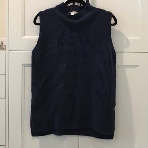 Ann Taylor Midnight Blue Ribbed Knit Top